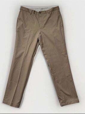 Brooks Brothers Advantage Chino Clark Fit Men’s Beige Pants 100% Cotton Size 36